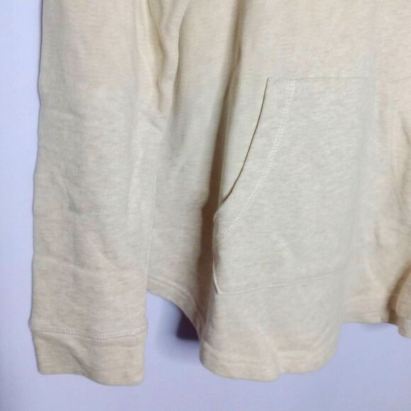 Sportelle Lace Up V-Neck Lightweight Hoodie Cotton Pocket Sweatshirt Top Small - Picture 4 of 5